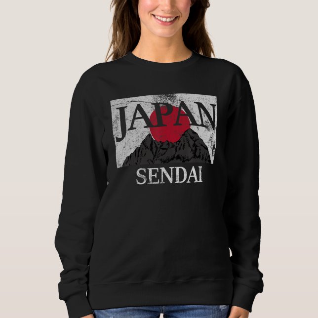Sweatshirt Japan Sendai Fuji San Flag (Devant)