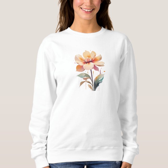 Sweatshirt japandi flower (Devant)