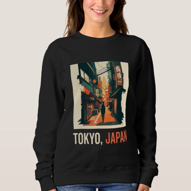 Sweatshirt Japanese Aesthetic Tokyo Vaporwave Japan Lofi Fash (Devant)