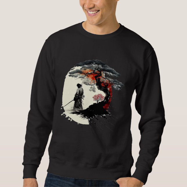 Sweatshirt Japanese Aikido Tree of Life Peace of War Samurai (Devant)