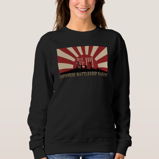 Sweatshirt Japanese Battleship Nagato Rising Sun Flag (Devant)