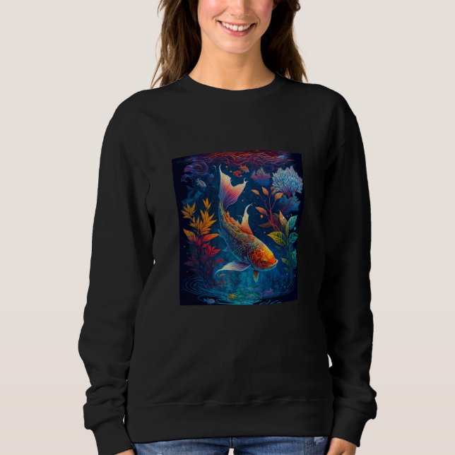 Sweatshirt Japanese Koi Carp Nishikigoi Fish Japan  4 (Devant)