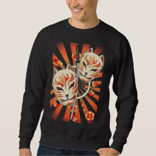 Sweatshirt Japon Anime Samurai Fleurs de Masque d'épée