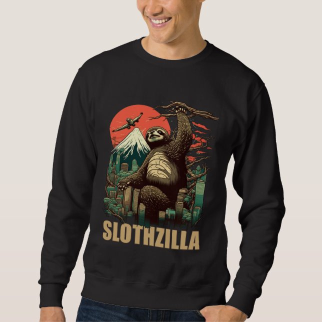 Sweatshirt Japon Kaiju Paresseux Slothzilla (Devant)