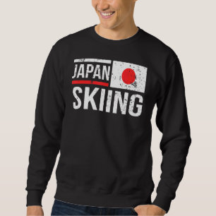 Sweatshirt Japon Skier Drapeau Course Montagne de neige Hiver