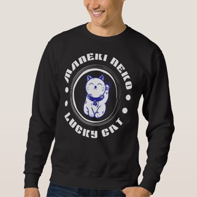 Sweatshirt Japonais Becking Chat agitant bras Lucky Chat Good (Devant)