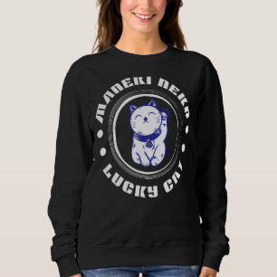 Sweatshirt Japonais Becking Chat agitant bras Lucky Chat Good