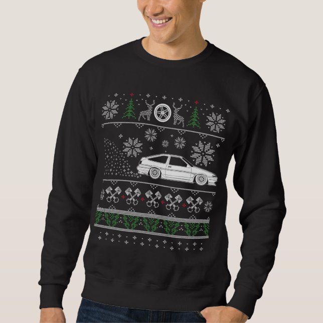 Sweatshirt Japonais Drifting initial voiture dérive Love Ugly (Devant)
