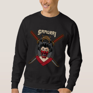 Sweatshirt Japonais Hannya Masque Geisha Samurai