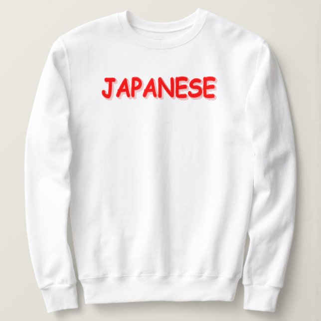 Sweatshirt "JAPONAIS" Joli Design. Commandez dès maintenant  (Design devant)