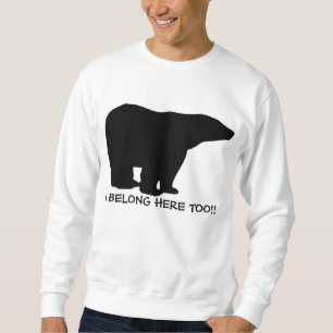 SWEATSHIRT J'APPARTIENS ICI OURS BLANC TROP
