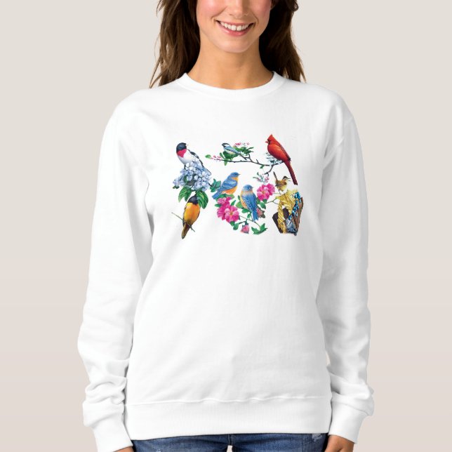 Sweatshirt jardin Birds (Devant)