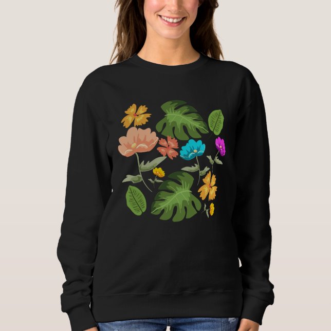 Sweatshirt Jardin botanique fleur plante horticulture  MP (Devant)