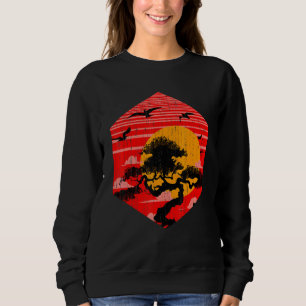 Sweatshirt Jardin bouddhiste zen japonais esthétique coucher 