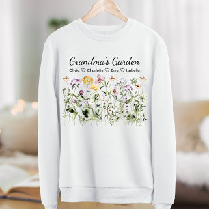 Sweatshirt Jardin de fleurs sauvages personnalisé pour la fêt