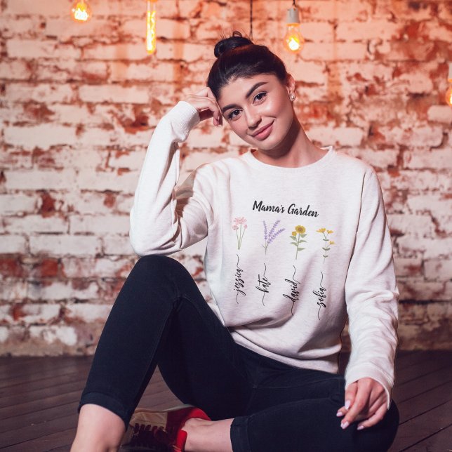 Sweatshirt Jardin de maman Enfants personnalisés Nom Fête des (Créateur téléchargé)