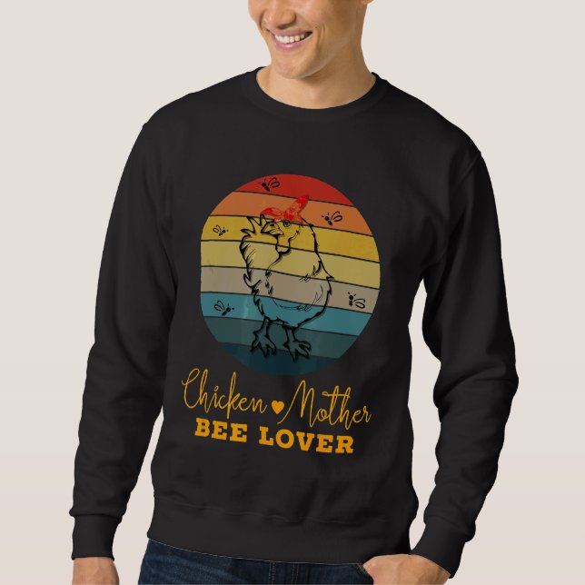 Sweatshirt Jardin de poulet Hen Bee Beekeeper Honey Addict Te (Devant)