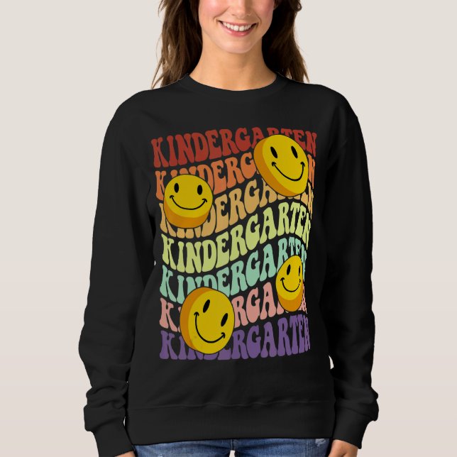 Sweatshirt jardin d'enfants pré k enseignant Retour à l'école (Devant)