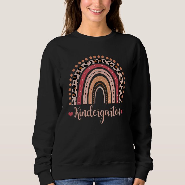 Sweatshirt Jardin D'Enfants Professeur Leopard Rainbow Premie (Devant)