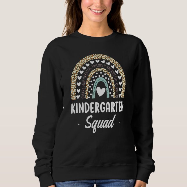 Sweatshirt Jardin D'Enfants Rainbow Leopard Retour À L'École (Devant)