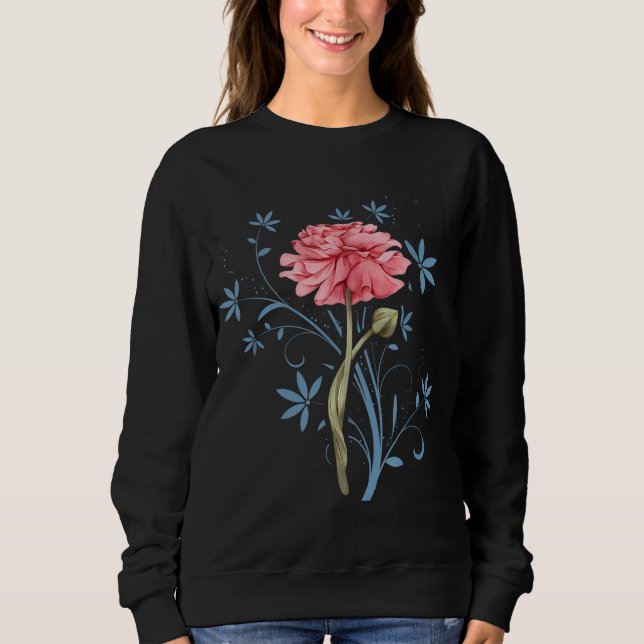 Sweatshirt Jardinage rose (Devant)