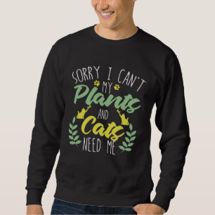 Sweatshirt Jardinier Plante Fleurs De Jardin Jardinage Chat