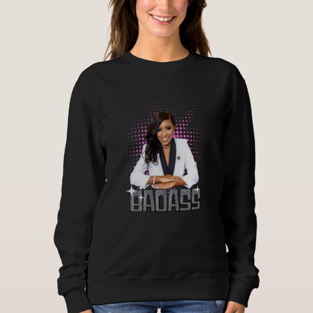 Sweatshirt Jasmine Crockett Clapback Badass Queen Of Smackdow (Devant)