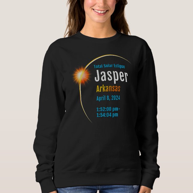 Sweatshirt Jasper Arkansas Ar Total Solar Eclipse 2024 1 (Devant)