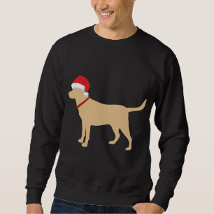 Sweatshirt Jaune Lab Santa Hat Cute Labrador Christmas Cadeau
