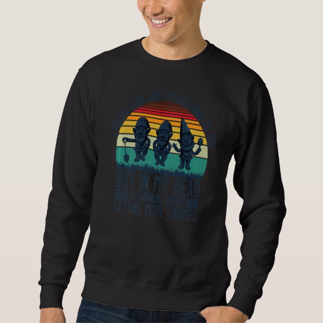 Sweatshirt J'Aurais L'Air De Vous Écouter, Mais Dans Mon H (Devant)