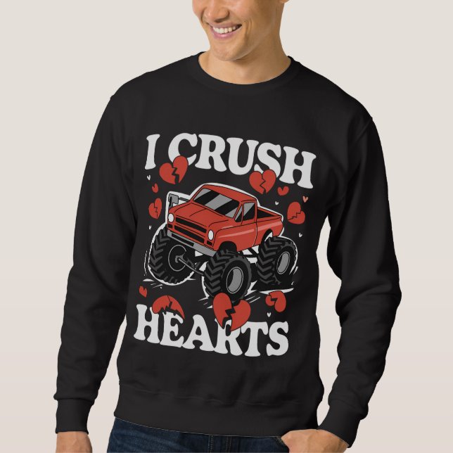 Sweatshirt Je Casse les Cœurs Monstre de la Saint-Valentin (Devant)