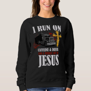 Sweatshirt Je Coure Sur Diesel Caffeine & Jesus Christian Tru