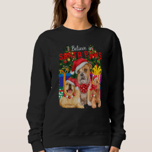Sweatshirt Je crois au Père Noël Chiots mignons portant des