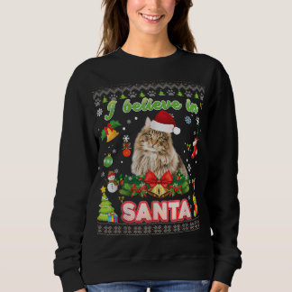 Sweatshirt Je Crois En Père Noël Norwegian Forest Chat Noël