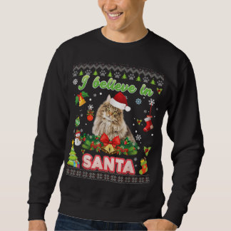 Sweatshirt Je Crois En Père Noël Norwegian Forest Chat Noël