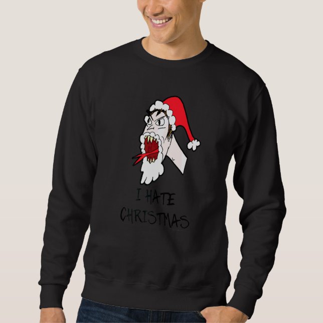 Sweatshirt Je déteste Noël langue de serpent anti (Devant)