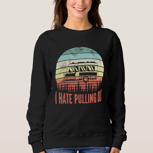 Sweatshirt Je déteste sortir Retro Sunset Papa (Devant)