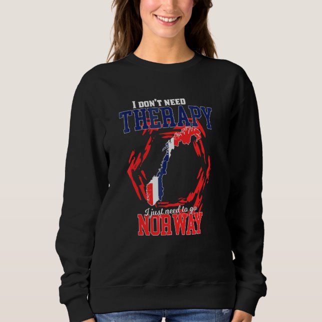 Sweatshirt Je dois juste aller en Norvège (Devant)