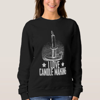 Sweatshirt Je fais des bougies J'aime la fabrication de bougi