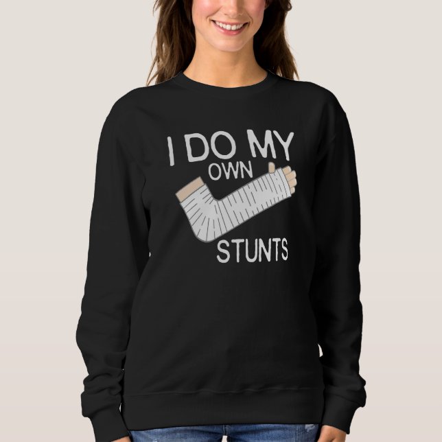 Sweatshirt Je Fais Mes Propres Têtes Bras Cassé (Devant)
