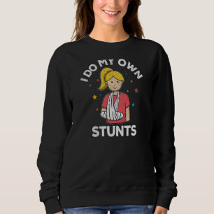 Sweatshirt Je Fais Mes Propres Têtes Brouillées Bras Se Bien