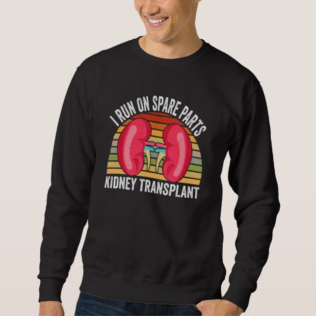 Sweatshirt Je fonctionne avec des pièces de rechange Don de r (Devant)