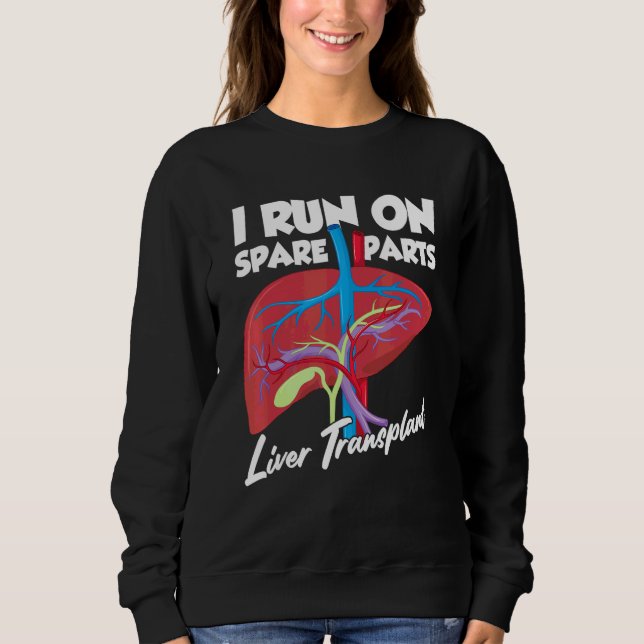 Sweatshirt Je fonctionne avec des pièces de rechange Don d'or (Devant)