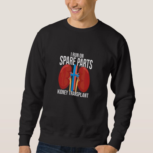 Sweatshirt Je Fonctionne Avec Des Pièces De Rechange Sensibil (Devant)