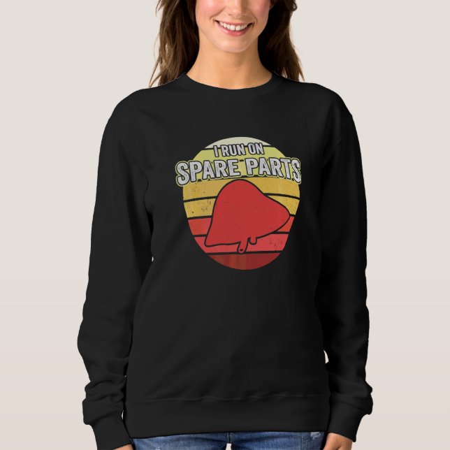 Sweatshirt Je fonctionne avec des pièces de rechange Transpla (Devant)