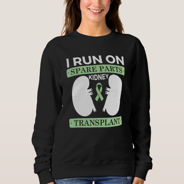Sweatshirt Je fonctionne avec des pièces de rechange Transpla (Devant)