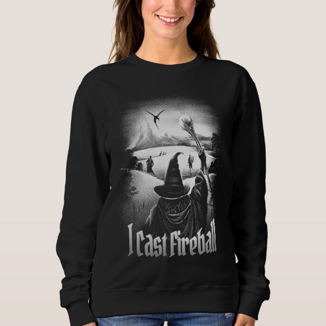 Sweatshirt Je lance la classe de Magicien de Fantasy RPG Boul (Devant)