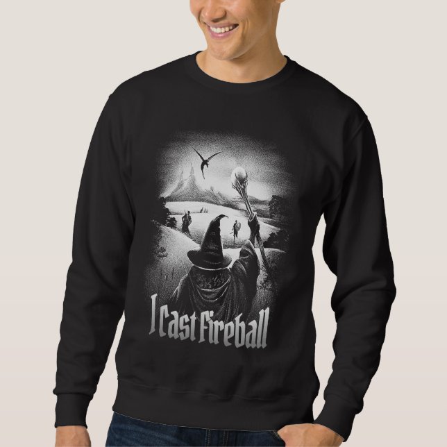 Sweatshirt Je lance la classe de sorcier de fantasy RPG Fireb (Devant)