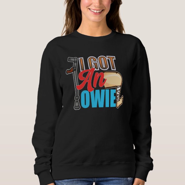 Sweatshirt Je me suis fait mal à la jambe Fracture Os Cassé (Devant)