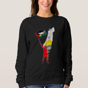 Sweatshirt Je Me Trouve Avec La Palestine - Dôme De Rock Avec